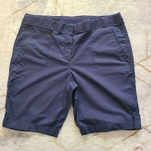Chico's Secret Stretch Everyday Casual Shorts Size 3(16) Navy Blue